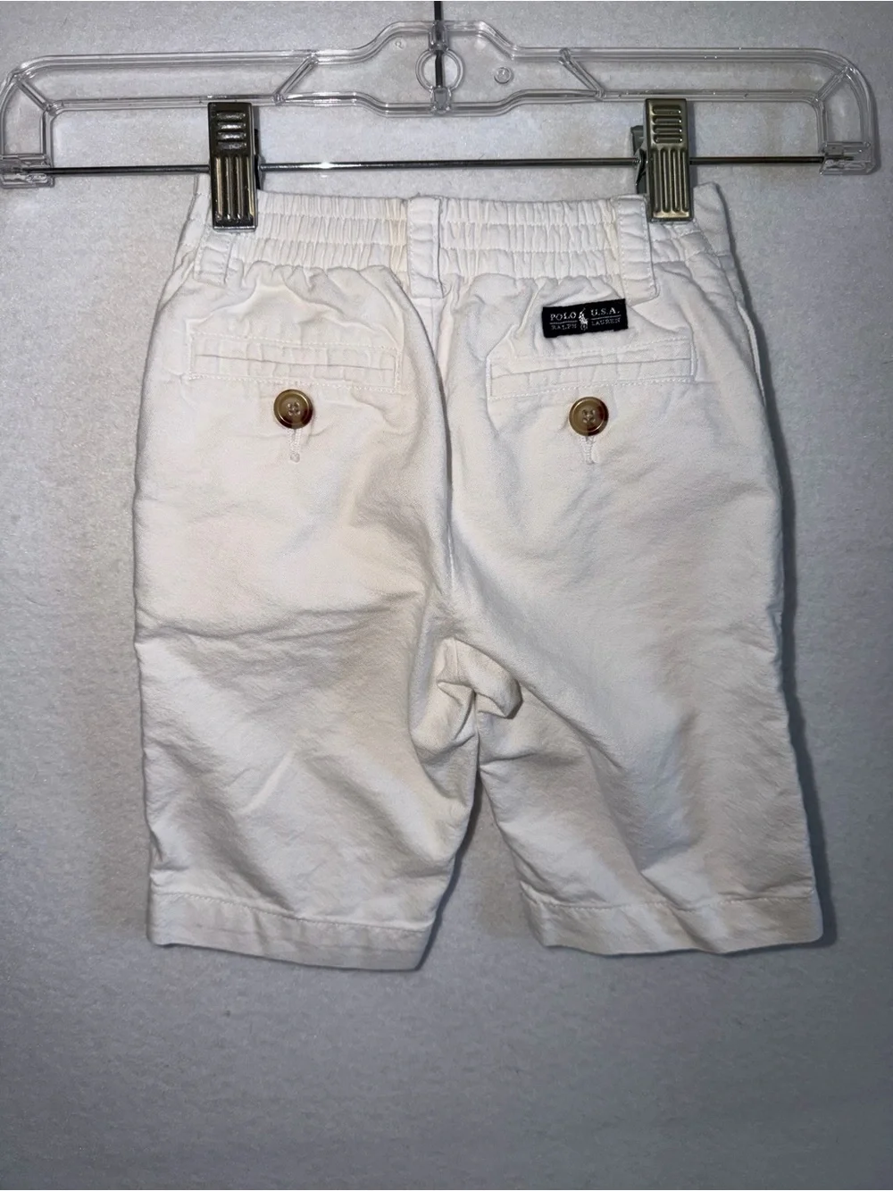POLO by Ralph Lauren Infant Classic White Cotton Pants